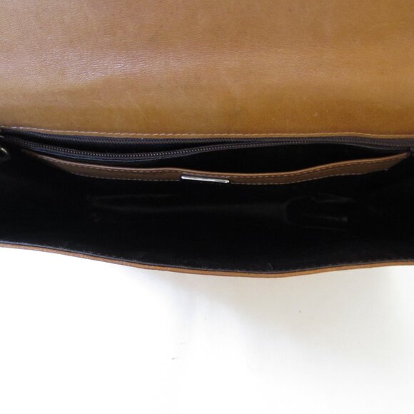 Vintage 1980’s Krizia Tan Leather Shoulder Bag Designer - Picture 5 of 12